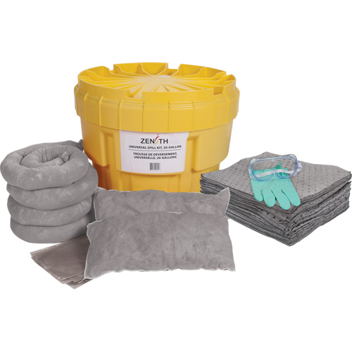SHP031 Large-Capacity Spill Kit, Universal, Overpack/Salvage Drum, 20 US gal. Absorbancy