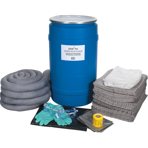 SHP037 Large-Capacity Spill Kit, Universal, Drum, 30 US gal. Absorbancy