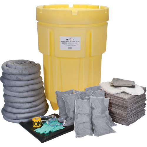 SHP052 Shop Spill Kit, Universal, Drum, 95 US gal. Absorbancy