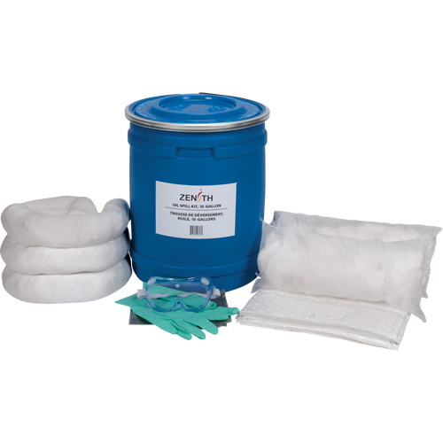 SHP071 Truck Spill Kit, Oil Only, Drum, 10 US gal. Absorbancy