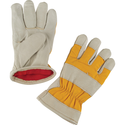 SDN053 Premium Winter-Lined Work Gloves, 2X-Large, Grain Pigskin Palm, Foam Fleece Inner Lining