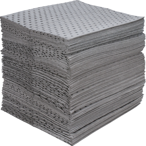 SEI963 Industrial-Grade Fine Fibre Sorbent Pads, Universal, 15" x 17", 40 gal. Absorbancy