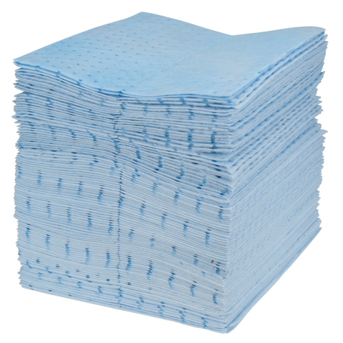 SEJ190 Premium Blue Bonded Sorbent Pads, Oil Only, 15" x 17", 30 gal. Absorbancy