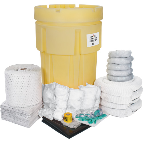 SEJ264 Premium Spill Kit, Oil Only, Overpack/Salvage Drum, 95 US gal. Absorbancy