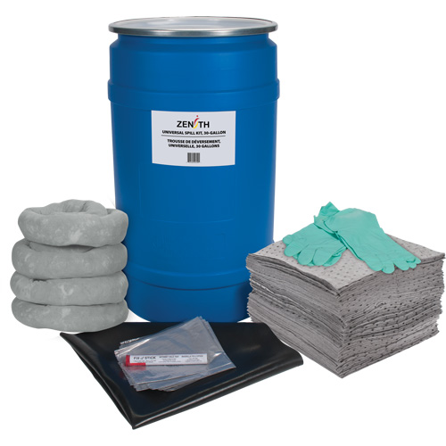 SHP040 Shop Spill Kit, Universal, Drum, 30 US gal. Absorbancy