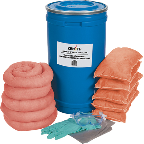 SEJ279 Trousse de lutte contre les d&eacute;versements, Mati&egrave;res dangereuses, Seau, Absorbance de 16 gal. US