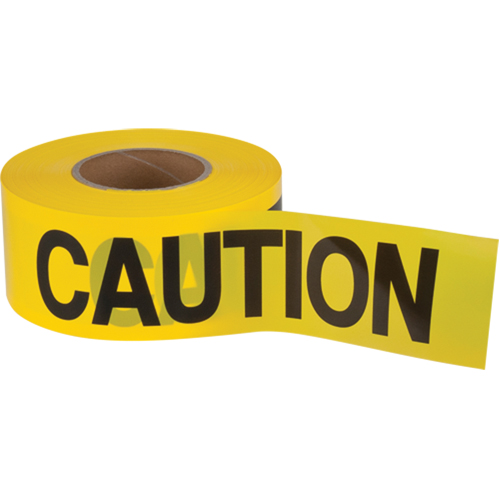 SEK397 "Caution" Barricade Tape, English, 3" W x 1000' L, 1.5 mils, Black on Yellow
