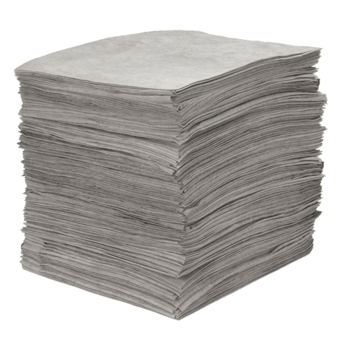 SGC490 Premium Meltblown Sorbent Pads, Universal, 15" x 18", 25 gal. Absorbancy