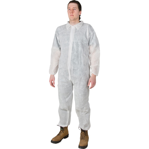SGD164 Coveralls, Medium, White, Polypropylene