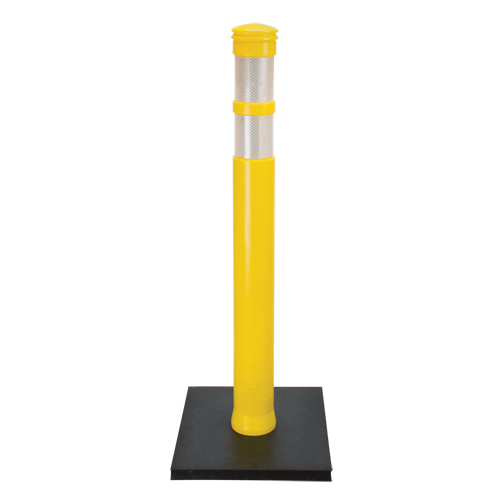 SGG101 Poteau d&eacute;lin&eacute;ateur &agrave; dessus en d&ocirc;me, 42" h, Jaune