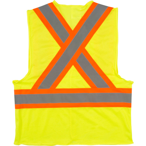 SGI277 Veste de s&eacute;curit&eacute; pour la circulation, Jaune lime haute visibilit&eacute;, Moyen, Polyester