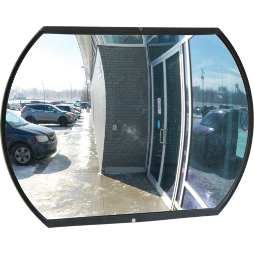 SGI560 Miroir convexe rectangulaire/rond avec support, 24" h x 36" la, Int&eacute;rieur/Ext&eacute;rieur