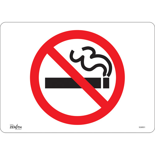 SGM001 "No Smoking" Sign, 10" x 14", Vinyl, Pictogram
