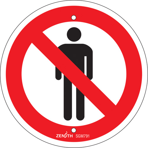SGM791 Do Not Enter CSA Standard Safety Sign, 6" x 6", Plastic, Pictogram