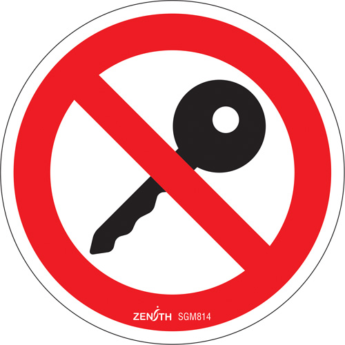 SGM814 Turn Off Engine CSA Standard Safety Sign, 6" x 6", Vinyl, Pictogram