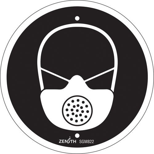 SGM822 Respiratory Protection Required CSA Standard Safety Sign, 6" x 6", Aluminum, Pictogram