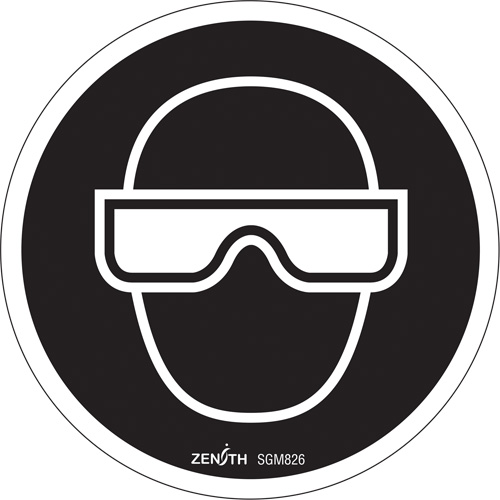 SGM826 Eye Protection Required CSA Standard Safety Sign, 6" x 6", Vinyl, Pictogram