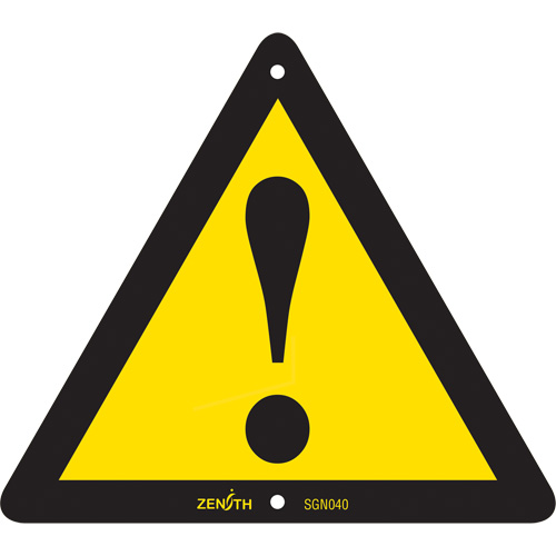 SGN040 Enseigne de s&eacute;curit&eacute; conforme &agrave; la CSA - Avertissement g&eacute;n&eacute;ral, 6" x 6", Plastique, Pictogramme