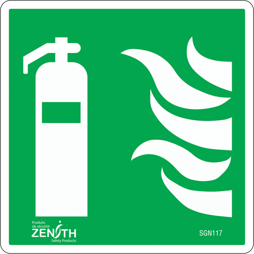 SGN117 Fire Extinguisher CSA Standard Safety Sign, 6" x 6", Vinyl, Pictogram