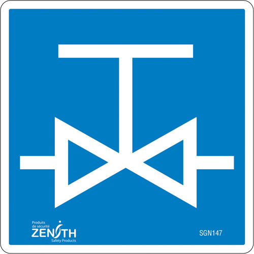 SGN147 Valve CSA Standard Safety Sign, 6" x 6", Vinyl, Pictogram