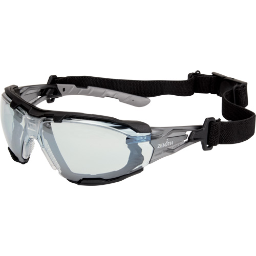 SGQ767 Z2900 Series Safety Glasses with Foam Gasket, Indoor/Outdoor Mirror Lens, Anti-Scratch, ANSI Z87+/Meets/Exceeds CSA Z94.3