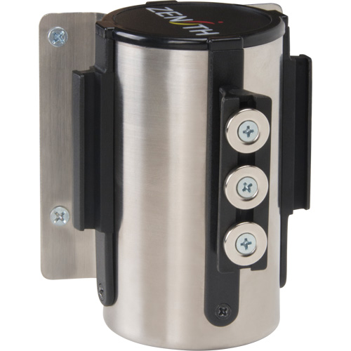 SGR019 Barri&egrave;re &agrave; fixation murale avec ruban magn&eacute;tique, Acier, Fixation par vis, 12', Ruban Jaune