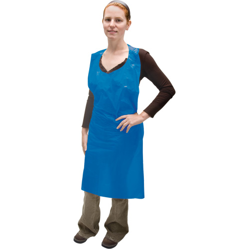 SGR277 Polyethylene Apron, Polyethylene, Blue, 35" W x 46" L