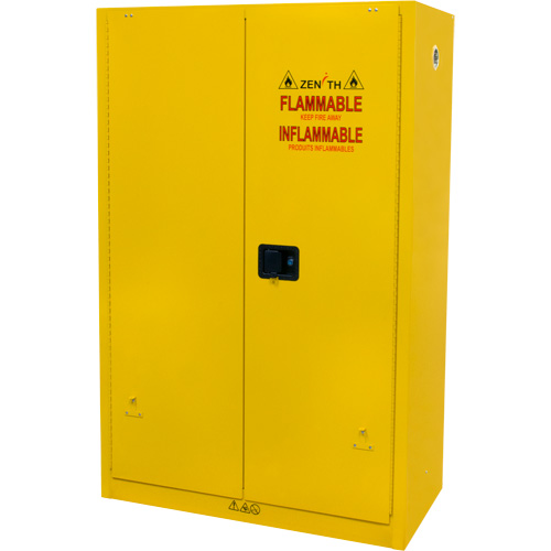 SGU466 Armoire pour produits inflammables, 45 gal., 2 Porte(s), 43" La x 65" h x 18" p