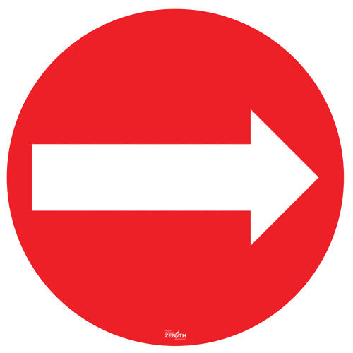 SGU570 Arrow Floor Sign, Adhesive