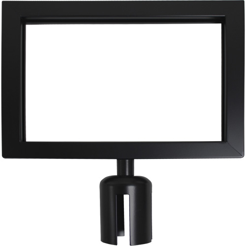 SGU786 Cadre d'enseigne pour poteau de barri&egrave;re pour le contr&ocirc;le des foules, Noir