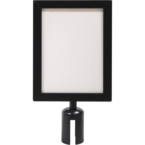 SGU789 Cadre d'enseigne pour poteau de barri&egrave;re pour le contr&ocirc;le des foules, Noir