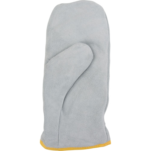 SGV409 Mitaines dhiver en grain fendu doubl&eacute;es de boa, Taille Taille unique, Mitaine