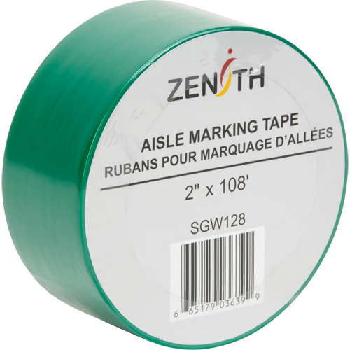 SGW128 Aisle Marking Tape, 2" x 108', PVC, Green