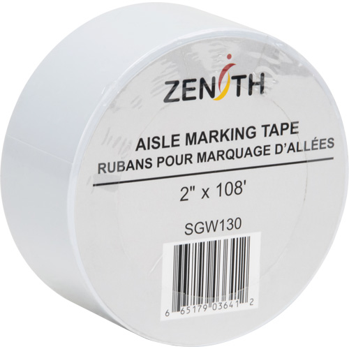 SGW130 Ruban pour marquage d'all&eacute;es, 2" x 108', PVC, Blanc