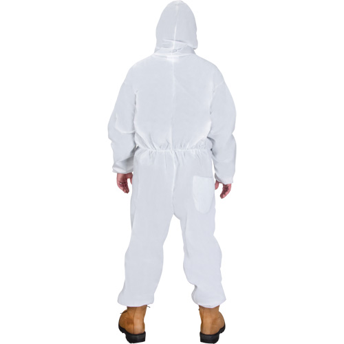 Zenith Safety Products Hooded Coveralls, Large, White, SMS Zenith