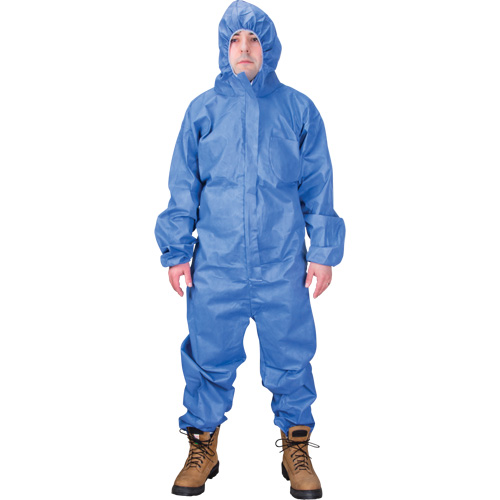 SGX195 Hooded Coveralls, Medium, Blue, SMS