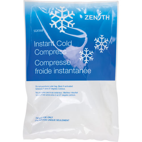 Zenith Safety Products SGX568 Instant Compress, Cold, Single Use, 6" x 9"