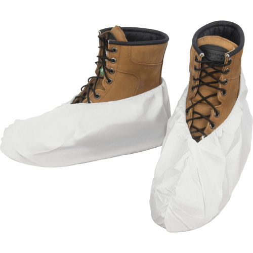 SGX673 Shoe Covers, One Size, Microporous, White