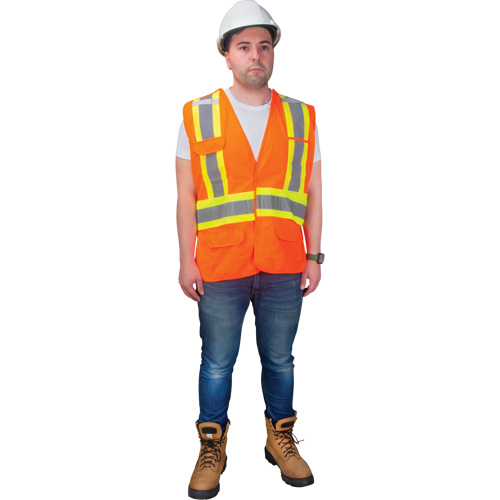 SGZ627 CSA-Compliant High-Visibility Surveyor Vest, High Visibility Orange, Medium, Polyester
