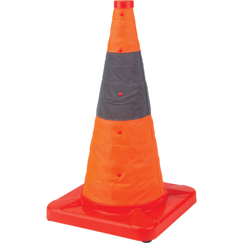 SHA659 Collapsible Traffic Cone, 18" H, Orange