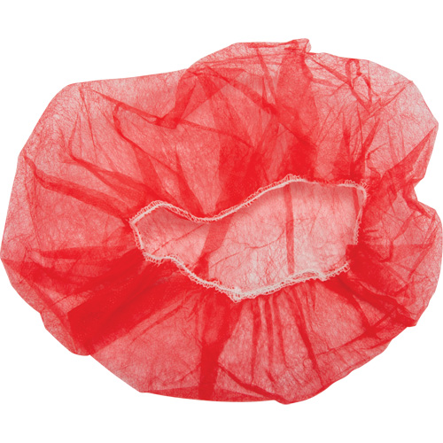 SHA678 Bouffant Caps, Polypropylene, 21", Red