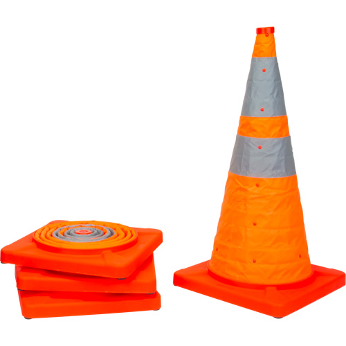 SHA820 C&ocirc;ne de signalisation repliable, 28" h, Orange