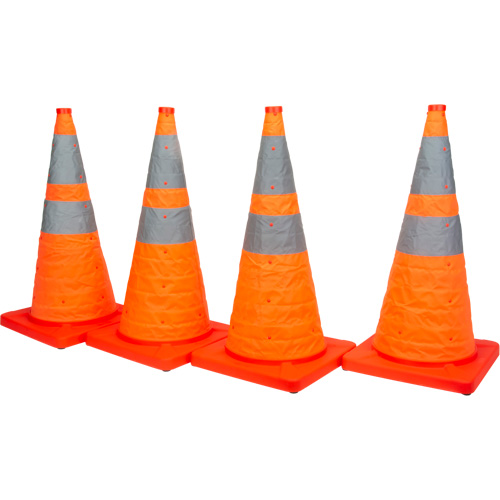 SHA820 C&ocirc;ne de signalisation repliable, 28" h, Orange