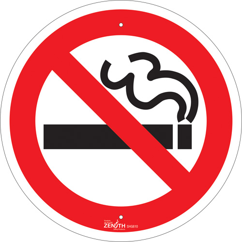 SHG610 Enseigne de s&eacute;curit&eacute; conforme &agrave; la CSA - No Smoking, 12" x 12", Aluminium, Pictogramme