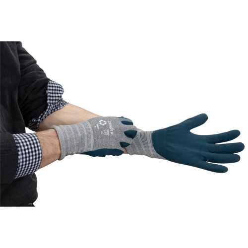 SHI539 Gants &eacute;cologiques enduits et l&eacute;gers, 7, R&ecirc;vetement Mousse de nitrile, Calibre 15, Enveloppe en Polyester/rPET