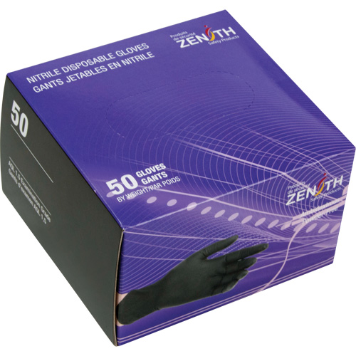 SHJ768 Vending Pack Disposable Gloves, X-Large, Nitrile, 5-mil, Powder-Free, Black, Class 2