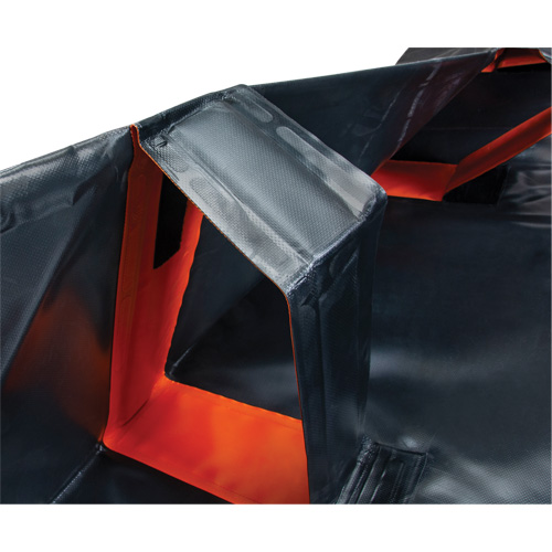 SHK124 Berme d&eacute;ployable &agrave; mur IBX, Capacit&eacute; 268 gal. US, 6' la x 6' lo x 12" h, Support &agrave; encliqueter