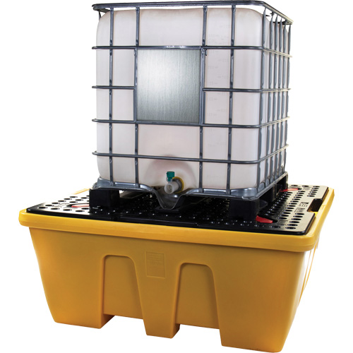 SHK128 Palette de d&eacute;versements IBC, Capacit&eacute; de d&eacute;versement 333 gal. US, 66" x 66" x 27,5"