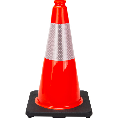 SHL472 Premium Traffic Cone, 18", Orange, 6" Reflective Collar(s)