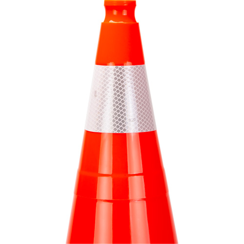 SHL476 C&ocirc;ne de signalisation de premi&egrave;re qualit&eacute;, 28", Orange, Bande(s) r&eacute;fl&eacute;chissante(s) 4"